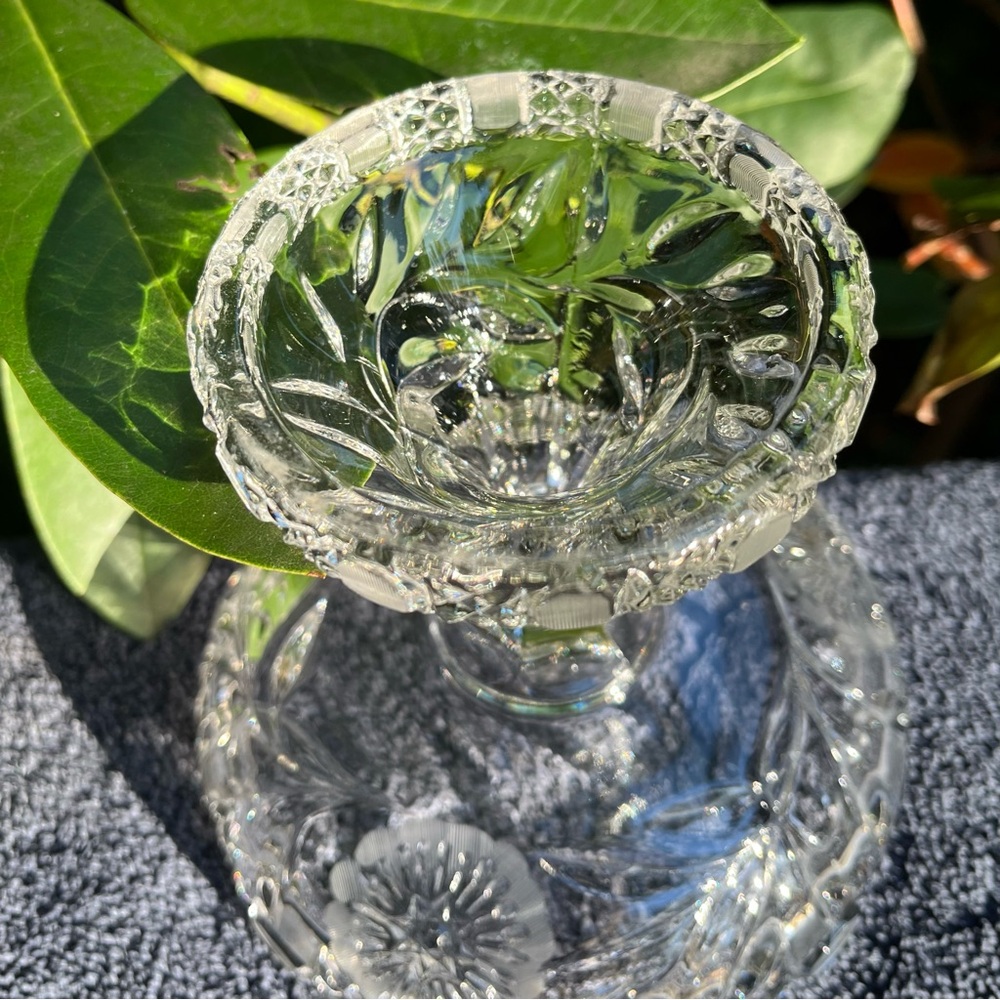 McKee Innovation compote / candy dish, etched crystal, EAPG - Picture 5 of 10